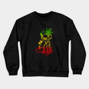 Retro Hawaii Hula Dancer Crewneck Sweatshirt